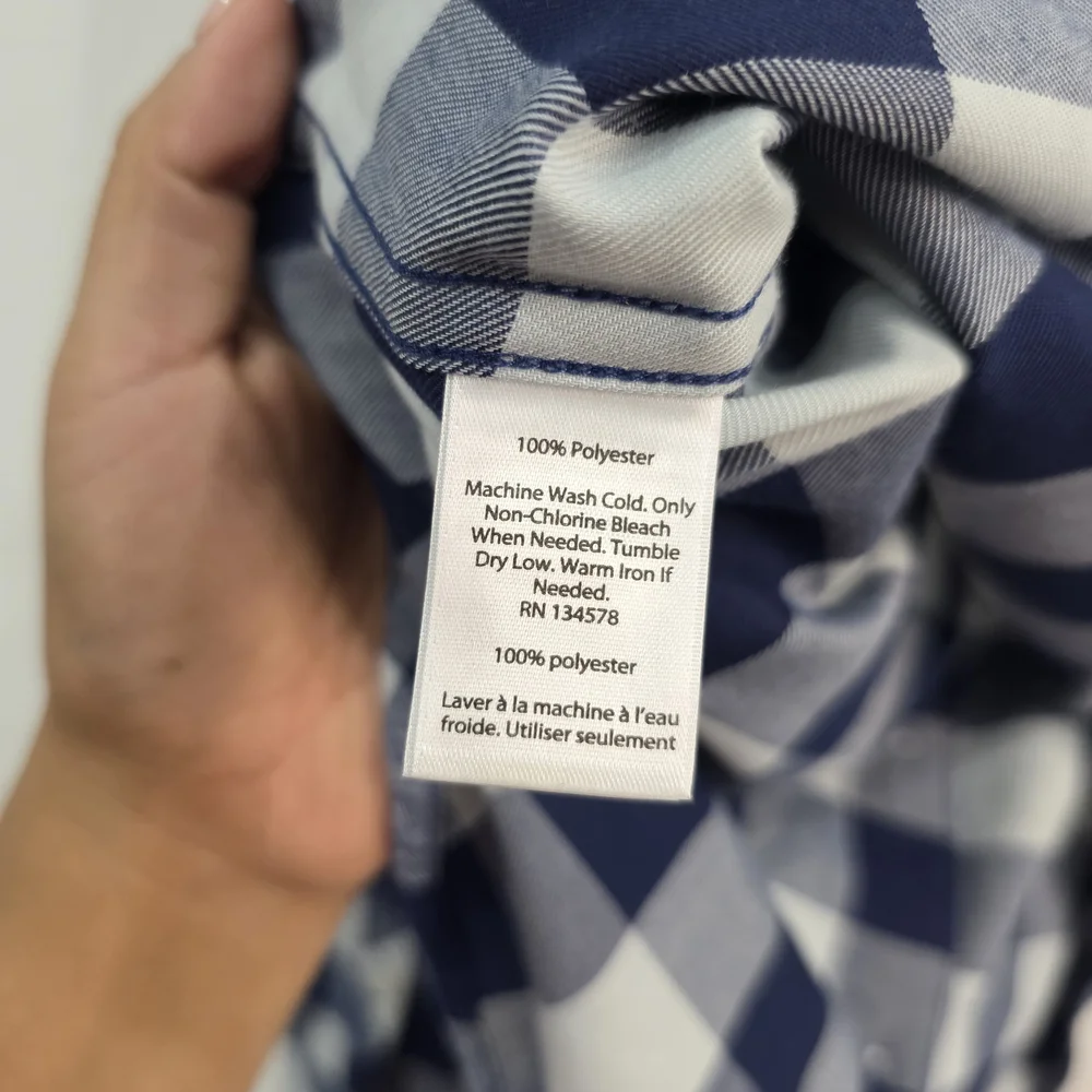 Vineyard Vines Navy and White Plaid Shirt - Picture 14 of 14